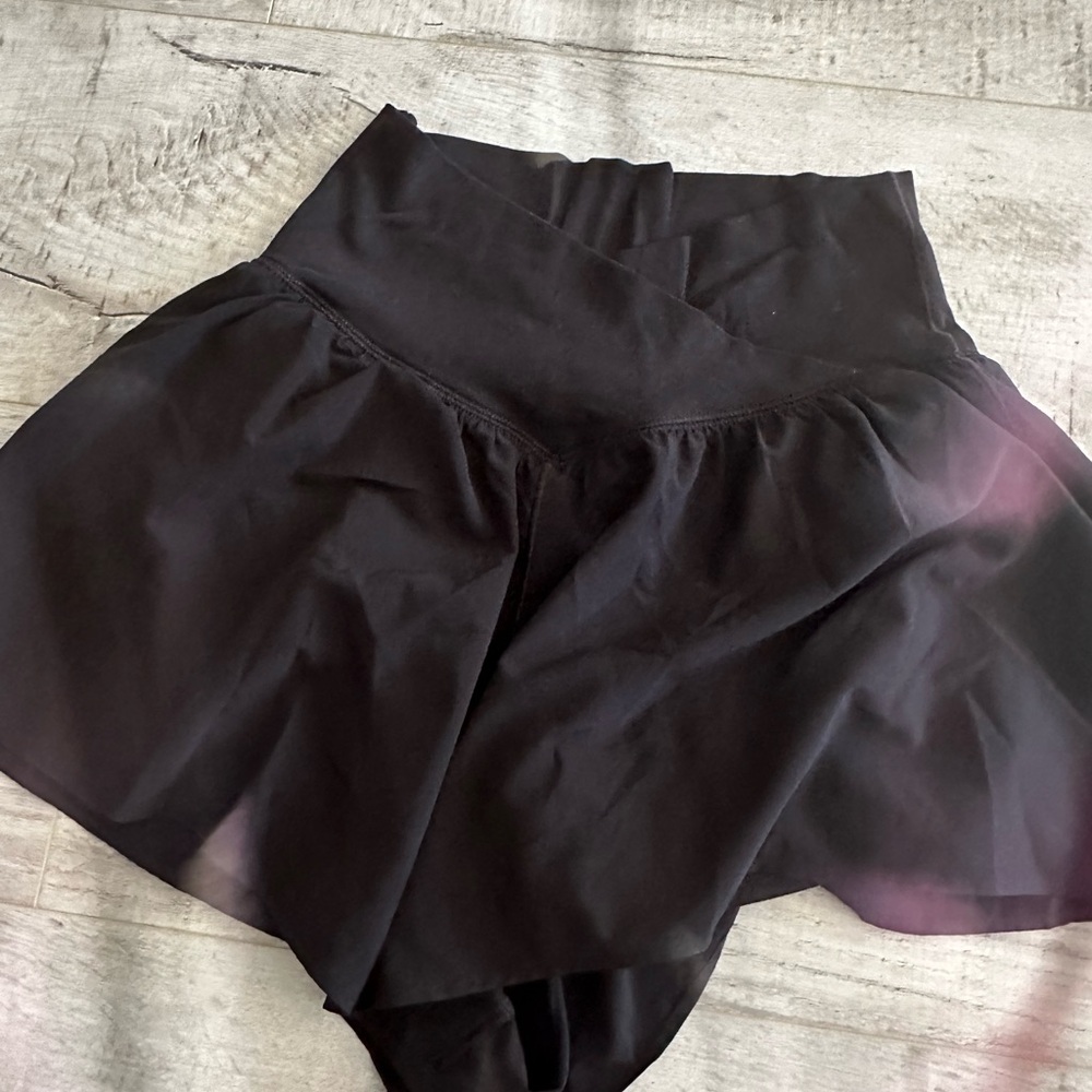 black athletic shorts